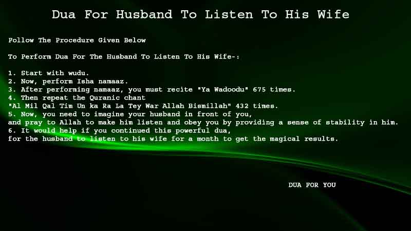 Its Time To Know About Dua For Husband To Listen To His Wife