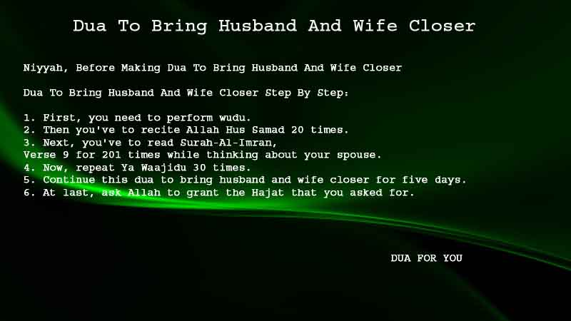 Islamic Tested Dua To Bring Husband And Wife Closer