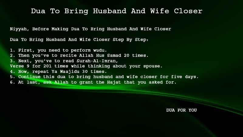 Islamic Tested Dua To Bring Husband And Wife Closer